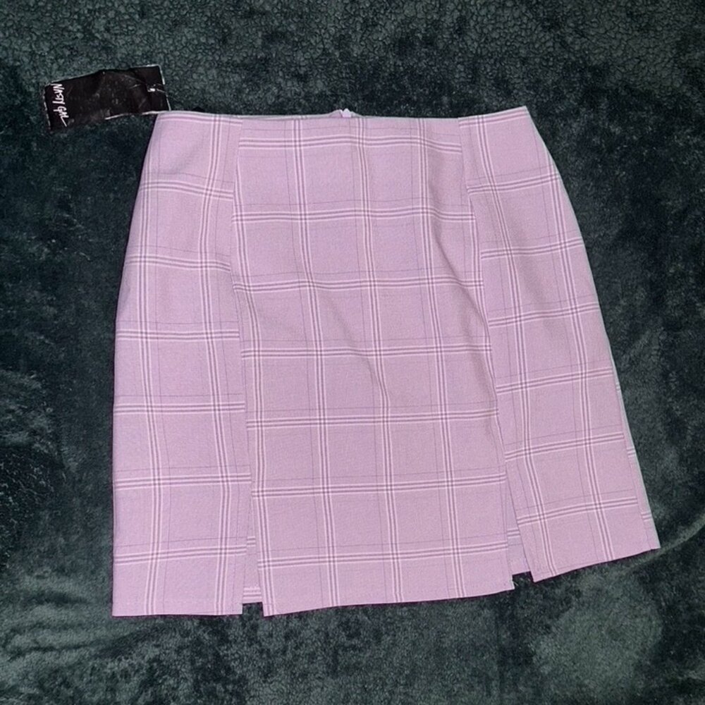 Purple and White Plaid Y2K Nasty Gal NWT Mini Skirt